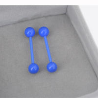2 unids/lote de piercing de estilo indio luminoso, 1,6x19x6mm, piercing de lengua de barra recta, joyería corporal acrílica de calibre 14, anillo tragus - details 15