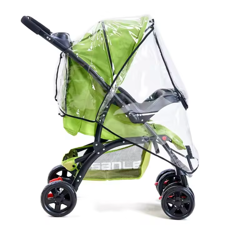 Paraguas impermeable transparente para bebé, accesorios para cochecito, cubierta de lluvia para Buggy, protector de viento Universal - 1