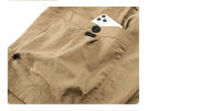 Pantalones cortos informales versátiles a la moda urbana para hombre, pantalones cortos deportivos holgados y transpirables para exteriores, pantalones cortos Cargo lisos con múltiples bolsillos para verano para hombre - details 9