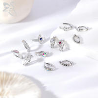 ZS-Piercings de ombligo con forma de flor para mujer, Piercings de ombligo curvo inverso, joyería corporal, 14G, 10MM, 1 pieza - details 17