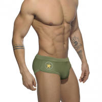 Jessborn bañador sexy bordado para hombre, traje de baño profesional, pentagrama, entrenamiento en la playa, Verano - details 5