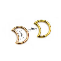 1Pc 100% 316l de acero 16g Luna estrella cartílago helicoidal trago Concha Torre piercing en la oreja pendiente de joyería de acero inoxidable - details 2