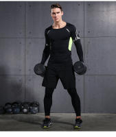 Ropa Deportiva de baloncesto para hombre, conjuntos de compresión para correr, gimnasio, Fitness, chándales, ropa interior, medias, traje deportivo para trotar, 5 piezas - details 5
