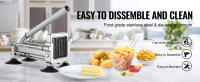 SucceBuy Cortador de papas fritas, rebanador de papas con cuchillas de acero inoxidable de 1/2 pulgada y 3/8 pulgadas, cortador manual para papas, papas fritas, verduras, con ventosas - details 3