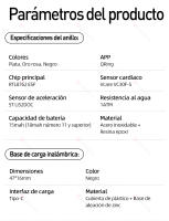 Anillo Inteligente SANLEPUS R11 con Pantalla OLED – Monitorea Pasos, Frecuencia Cardíaca, Calorías, Sueño y Estrés 24/7 | Resistencia al agua 5ATM | Carga inalámbrica + aplicación QRing para iOS/Android - details 12