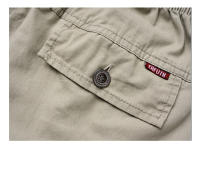 Pantalones Cargo Cortos de Algodón para Hombres CHAIFENKO Ajuste Regular, Múltiples Bolsillos, Transpirables para Verano al Aire Libre - details 13