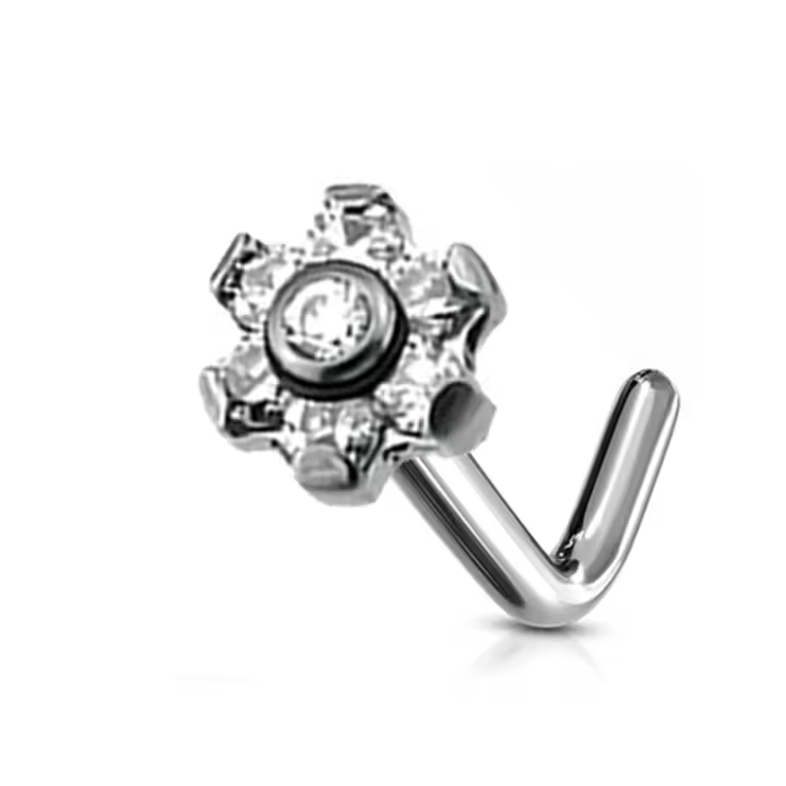 ASTM-pendientes de titanio F136, Piercing para la nariz, labio, oreja, Labret, cartílago, Tragus Simple, 20g, joyería para el cuerpo - 1