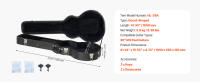 SucceBuy Estuche rígido para guitarra eléctrica, 41,34 pulgadas en forma de calabaza, con manija de llaves de pestillo de bloqueo, para guitarras LES Paul de 39 pulgadas, negro - details 6