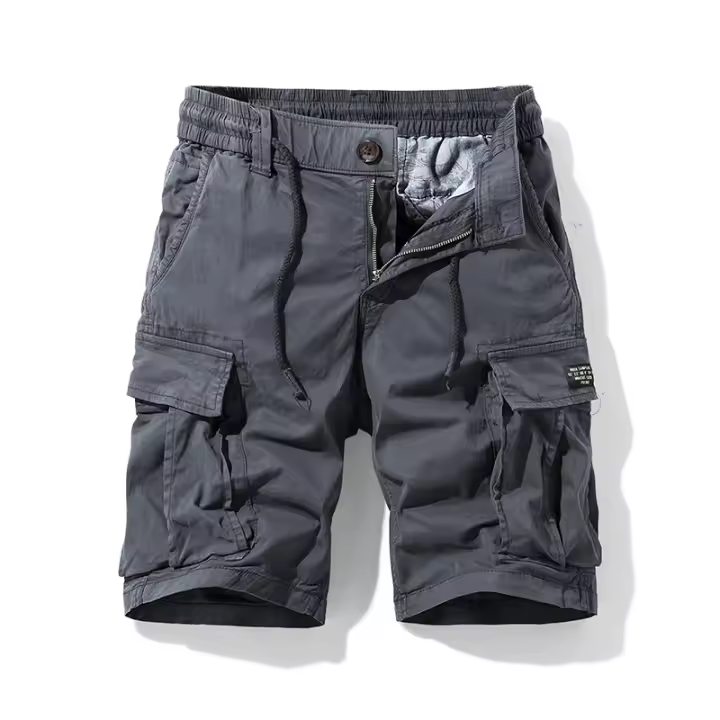 Pantalones Cortos de Carga de Algodón 100% Pantalones Cortos Casuales para Hombres en Verano 2024 - 1