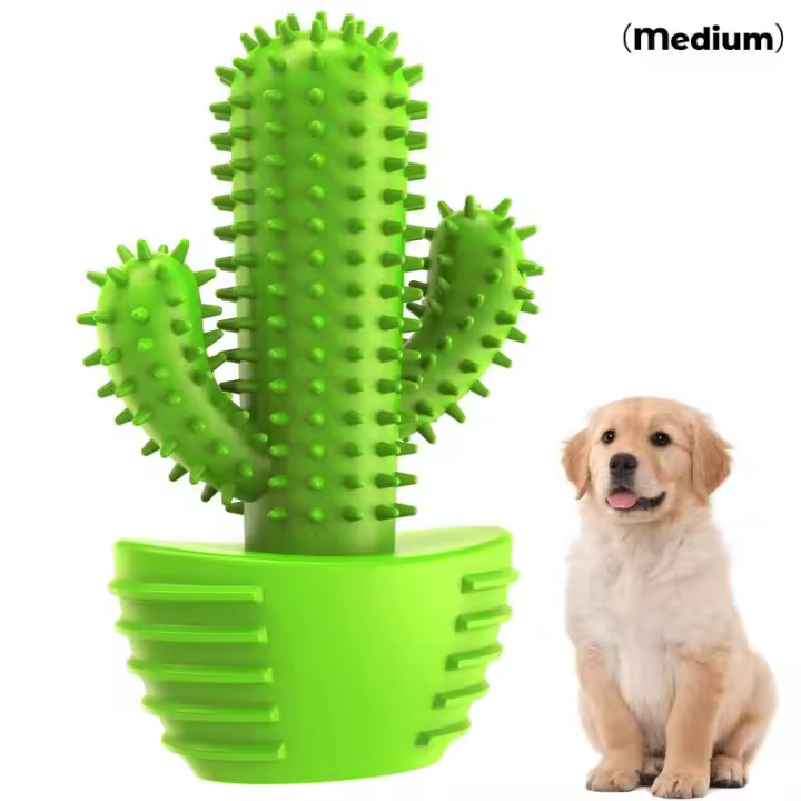 Juguete masticable para perros en forma de Cactus, juguete para limpiar los dientes de mascotas, juguete para moler los dientes de las mascotas, suministros para mascotas, productos interactivos para masticar - 1