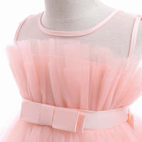 Summer Pink Trailing Lace Baby Girl Dress Toddler 1st Birthday Party Princess Dresses for Girl Formal Puffy Wedding Gown Vestido - details 32