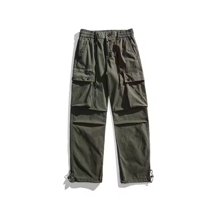 Pantalones Cargo de Hiking para Hombres CHAIFENKO Comodidad Casual con Cordón Tela de Algodón - 1