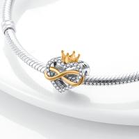 Encantos de Serie Zirconia de Plata Esterlina S925 100% Real para Mujeres Joyería Fina de Cumpleaños Ajuste a Pulsera y Bangle de 3mm - details 0