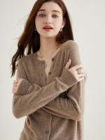 LINY XIN Women's Crew Neck Cardigan Sweater 100% Merino Wool Spring Fall Lightweight Soft Long Sleeve Knitted Coat - details 50