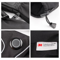 Guantes Calefactables térmicos reflectantes para motocicleta, pantalla táctil, a prueba de viento, Invierno - details 8