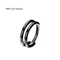 1Pc astm f136 titanium piercing de la nariz 16g cz con bisagras tabique clicker Segmento de cartílago de la oreja tragus hélice anillo penetrante de labios joyería - details 4