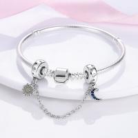 Cadena de Seguridad de Amor en Forma de Corazón de Pandach S925 Plata Esterlina para Mujeres con Colgante de Joyería Ajuste de Pulsera Pedra Principal de Zirconio - details 6