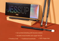 Jessup - Juego de brochas para sombras de ojos, brochas profesionales para maquillaje de ojos, brocha sintética premium negra para difuminar, corrector y sombras T339 - details 3