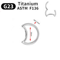 100%-pendientes de titanio G23 para mujer, piercing para la nariz, medio anillo en forma de d, segmento, cartílago - details 3