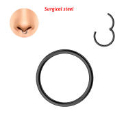 Aros con bisagras para la nariz, aros de titanio/acero para el cartílago, piercing para el cuerpo, 14/16/18/10G - details 14