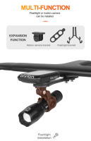 Soporte de ordenador de bicicleta de carbono, cronómetro, velocímetro, soporte de montaje para Garmin, Cateye, Bryton, Gopro, so - details 5