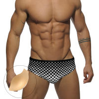 Jessborn-bañador de lunares para hombre, pantalones cortos de cintura baja, traje de baño profesional para entrenamiento en la playa - details 0