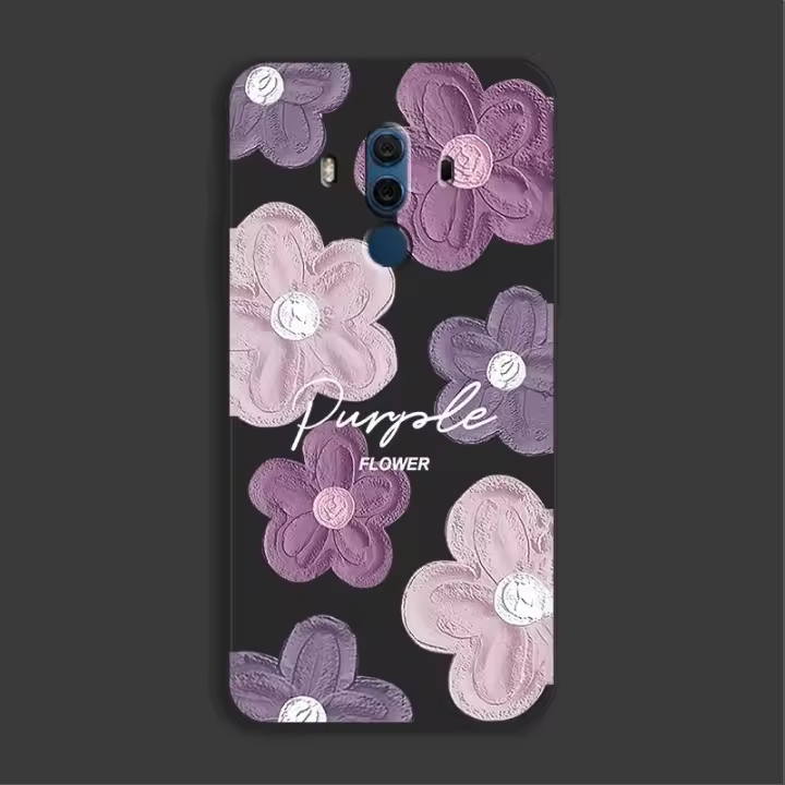 Fundas de Teléfono de Flor de Porcelana Morada Silicona/Goma Compatible con Oppo A17k y Más - 1