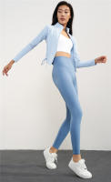 OzalCtree-mallas elásticas de Yoga para mujer, pantalones de gimnasio, talla única, cuatro vías, superventas - details 6