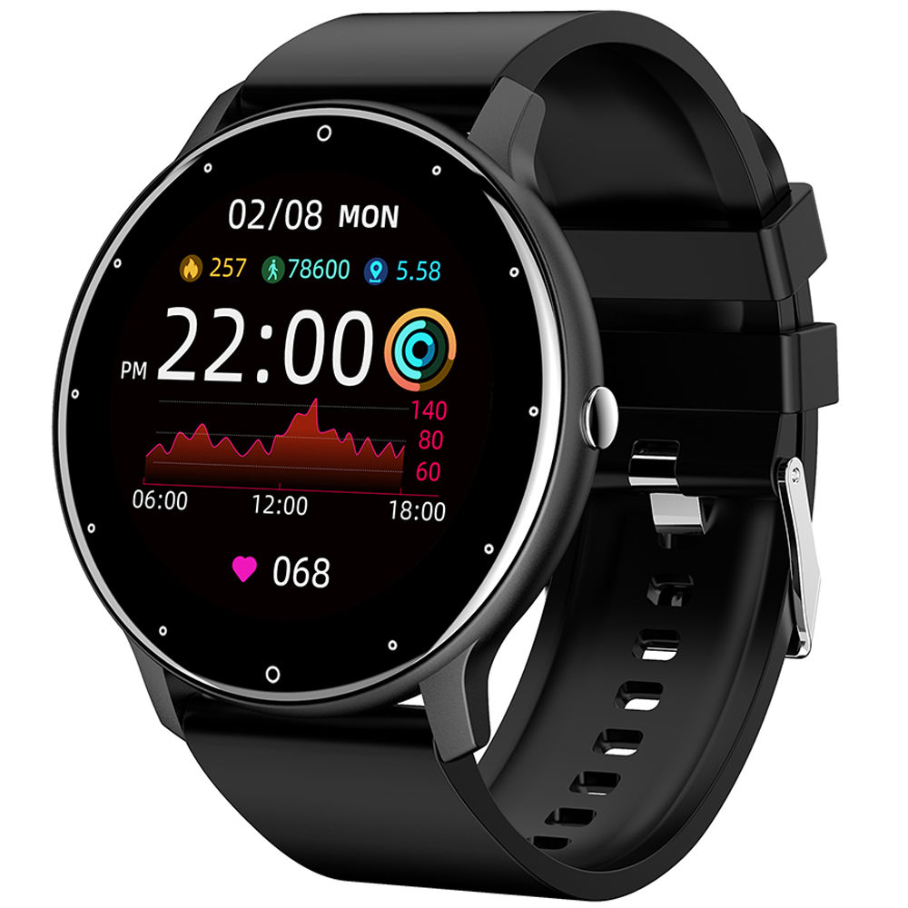 ZL02D Reloj inteligente with Bluetooth, Llamada, Frecuencia cardíaca y detección de presión arterial, recordatory de Información, Modo Deportivo