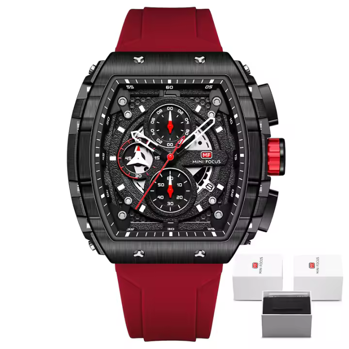 Reloj deportivo para hombre con cristal curvo, resistente al agua, luminoso, automático, analógico, para exteriores y negocios. - 1