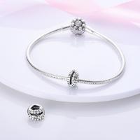 Encantos de Serie Zirconia de Plata Esterlina S925 100% Real para Mujeres Joyería Fina de Cumpleaños Ajuste a Pulsera y Bangle de 3mm - details 42