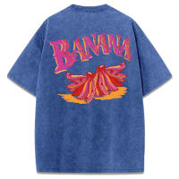 Camisetas lavadas con estampado de plátano rosa creativo para mujer, camisetas suaves de verano, Top informal cómodo deportivo de manga corta, gran oferta - details 49