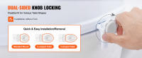 SucceBuy Asiento de Inodoro Elevado, Elevador de Inodoro Universal, Bloqueo de Varilla de Tornillo, para Ancianos, Discapacitados, Embarazadas, Uso Médico, Plástico - details 1