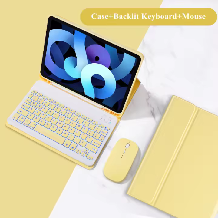 Funda con Portalápices para iPad Air 6th, 11 ", 2024, inalámbrica, Bluetooth, RGB, retroiluminada, teclado, ratón, 11", 2024 - 1