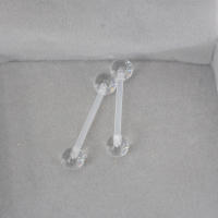 2 unids/lote de piercing de estilo indio luminoso, 1,6x19x6mm, piercing de lengua de barra recta, joyería corporal acrílica de calibre 14, anillo tragus - details 17