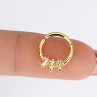 Anillo de Nariz de Zirconia Cúbica sin Alergias de Starbeauty Piercing de Alta Calidad Joyería Corporal de Metal 16G para Fiestas y Ocasiones Especiales - details 5