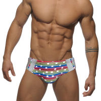 Jessborn-bañador corto de cintura baja para hombre, ropa de baño sexy con rayas de estrellas, ideal para surfear en la playa, para verano y primavera - details 4
