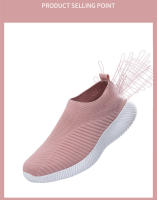 Zapatos para caminar para mujer, zapatillas de calcetín a la moda, mocasines cómodos y transpirables, zapatos informales antideslizantes - details 9
