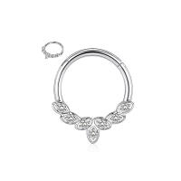 Pendientes de acero quirúrgico de circón, anillos de segmento alto, Piercing de tabique pequeño abierto, anillo de nariz, hélice, Concha, joyería corporal, nuevo - details 5
