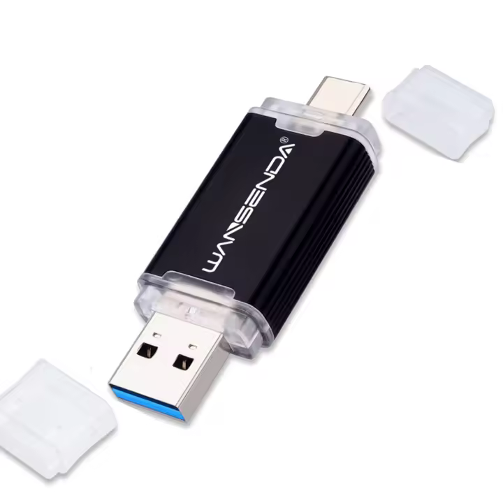 WANSENDA Drive de Memoria USB Tipo C Hardware de Interfaz 128GB-512GB Drive de Almacenamiento de Datos - 1