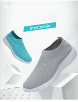Zapatos para caminar para mujer, zapatillas de calcetín a la moda, mocasines cómodos y transpirables, zapatos informales antideslizantes - details 7