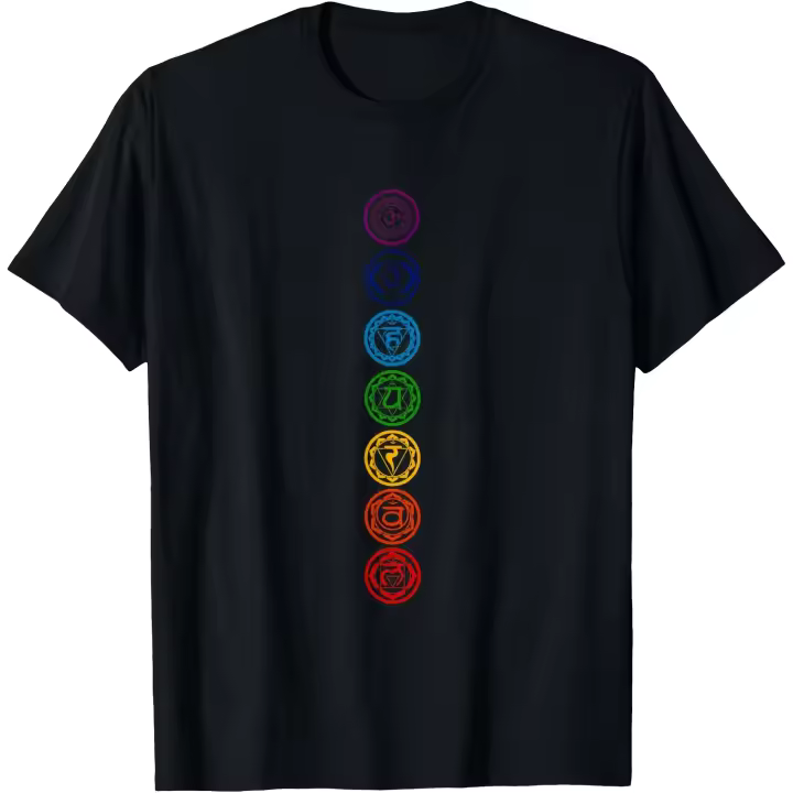 Chakras Yoga Geometría Sagrada OM Namaste Kundalini Meditación Camiseta Hombre Camiseta - 1