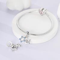 Colgante de la serie de estrellas y lunas para mujer, collar de pulsera DIY, cuentas de plata de ley 925, joyería fina colgante, cumpleaños Gi - details 4