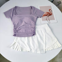 Conjunto de Yoga para Mujeres Falda de Tenis de Nylon Pantalones de Fitness - details 4