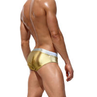 Jessborn-Calzoncillos de baño dorados y plateados para hombre, pantalones cortos de moda, traje de baño para surfear en la playa, primavera caliente - details 2