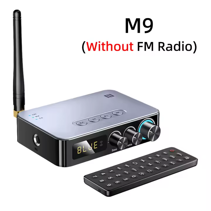 Transmisor y receptor de Audio M9 Pro, Bluetooth 5,1, NFC/3,5mm AUX/RCA/USB u-disk/TF/6,5 Mic/FM Radio DSP, adaptador inalámbrico de música HIFI - 1