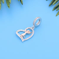 Cuentas de plata 925 con forma de corazón, accesorio con certificado de graduación, compatible con pulsera FINA Original, regalo de joyería de Graduación - details 4