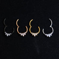 Anillos de Aro para la nariz de alta calidad, 16g, 100%, anillo de acero quirúrgico para la nariz, colgador de piercing para el cuerpo, joyería de moda, 1 ud. - details 5