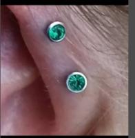 Piercing para el cartílago, piercing para la parte superior de la oreja, joyería para el cuerpo, Gema Cz de 1,2x6mm - details 6
