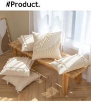 Bonenjoy, 1 funda de almohada con borlas, funda de cojín Beige, funda de almohada de lino y algodón, 30x5 0/45x4 5/50x50, fundas de almohada para decoración de coche/hogar/oficina - details 1